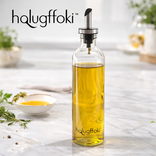 halugffoki™ Glass Olive Oil Dispenser Bottle
